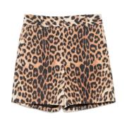 Ermanno Scervino Casual Denim Shorts med Bältesöglor Brown, Dam