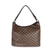 Louis Vuitton Vintage Pre-owned Canvas axelremsvskor Brown, Dam