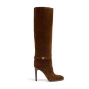 Saint Laurent Klassiska Läder Ankelboots Brown, Dam