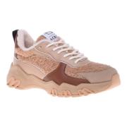 Baldinini Trainers in beige eco-leather Brown, Dam