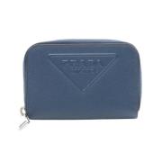 Prada Vintage Pre-owned Laeder plnbcker Blue, Dam