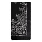 Destin Paisley Jacquard Bandana i Svart Black, Unisex