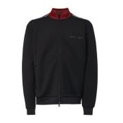 Emporio Armani EA7 Hög hals hel dragkedja sweatshirt svart Black, Herr