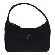 Prada Vintage Pre-owned Nylon handvskor Black, Dam