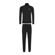 Emporio Armani EA7 Svart och vit tekniskt tyg tracksuit Black, Herr