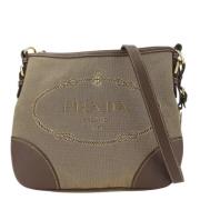 Prada Vintage Pre-owned Canvas prada-vskor Brown, Dam