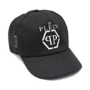 Philipp Plein Svart Bomull Baseballkeps med Frontlogo Black, Herr