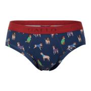 Gallo Mäns blå bomullsbriefs med hundmotiv Blue, Herr