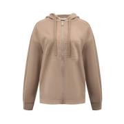 Max Mara Sportig Stil Jacka med Logotyp Prägling Brown, Dam