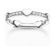 Thomas Sabo Ring Dam Silver Hjärtan Cubic Zirkonia Tr2391-051-14-56 Gr...