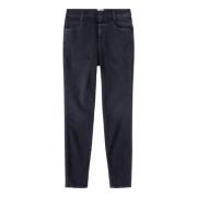 Closed Högkvalitativ Skinny Pusher Lång Jeans Gray, Dam