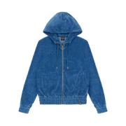 Colmar Klarblå Hoodie Extra Slim Fit Blue, Dam