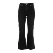 7 For All Mankind Svarta Jeans Daisy Ankle Luxe Vintage Black, Dam