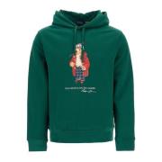 Polo Ralph Lauren Björn Print Hoodie Sweatshirt Green, Herr