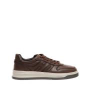 Hogan Brun läderkorg sneakers Brown, Herr