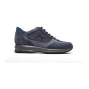 Hogan Blå Mocka Interaktiva Sneakers Blue, Herr