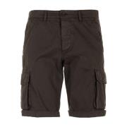 40Weft Svarta Cargo Bermuda Shorts Black, Herr