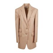 Sportmax Beige Blazer Höj Stil Chic Sofistikerad Beige, Dam