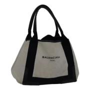 Balenciaga Vintage Pre-owned Canvas handvskor Beige, Dam