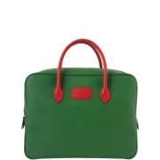 Hermès Vintage Pre-owned Canvas handvskor Green, Dam