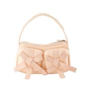 Simone Rocha Rosa Nylon Crossbodyväska med Båge Beige, Dam