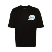 Amiri T-shirt med Grafiskt Tryck och Crew Neck Black, Herr