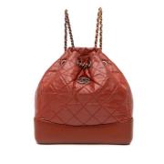 Chanel Vintage Pre-owned Laeder ryggsckar Red, Dam