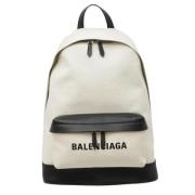 Balenciaga Vintage Pre-owned Canvas ryggsckar White, Herr