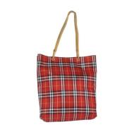 Burberry Vintage Pre-owned Canvas axelremsvskor Red, Dam