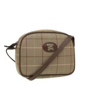 Burberry Vintage Pre-owned Canvas axelremsvskor Beige, Dam