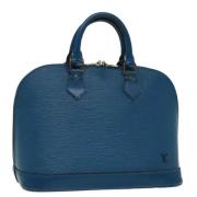 Louis Vuitton Vintage Pre-owned Laeder handvskor Blue, Dam