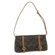 Louis Vuitton Vintage Pre-owned Canvas axelremsvskor Black, Dam