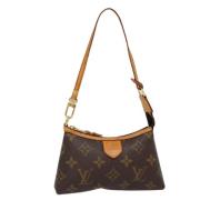 Louis Vuitton Vintage Pre-owned Canvas axelremsvskor Brown, Dam