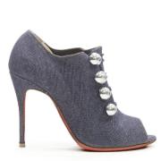 Christian Louboutin Pre-owned Pre-owned Denim stvlar Blue, Dam