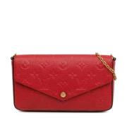 Louis Vuitton Vintage Pre-owned Laeder axelremsvskor Red, Dam