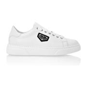 Philipp Plein Vita Läder Lågtop Sneakers White, Herr