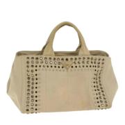 Prada Vintage Pre-owned Canvas prada-vskor Beige, Dam