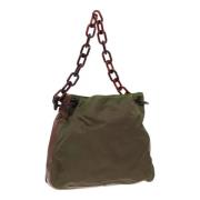 Prada Vintage Pre-owned Nylon prada-vskor Green, Dam