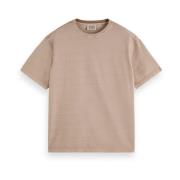 Scotch & Soda Avslappnad passform bomullst-shirt Brown, Herr