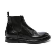 Premiata Svarta Chelsea Boots med lädersula Black, Herr