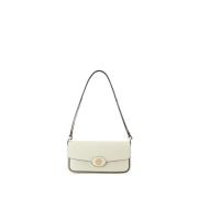 Tory Burch Vit Läder Axelväska med Handtag White, Dam