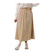 Neo Noir Yara Poplin Kjol Beige, Dam