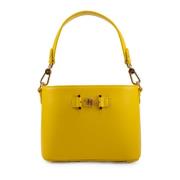 Elisabetta Franchi Gul Syntetisk Läder Bucket Bag Yellow, Dam