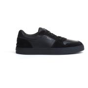 Tod's Svarta Läder Sneakers Aw24 Black, Herr