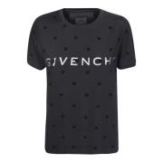 Givenchy Svart T-shirt med ikoniskt logotyp Black, Dam