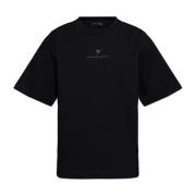 Giuseppe Zanotti Bomull T-shirt med broderad logotyp Black, Herr