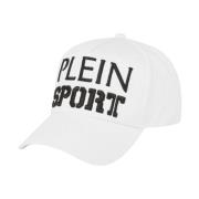 Plein Sport Basebollkeps med Maxi Logo Broderi White, Herr