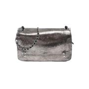 Jérôme Dreyfuss Champagne Läder Crossbody Väska Gray, Dam