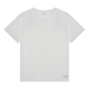 Saint Laurent Kortärmad rund hals T-shirt White, Dam