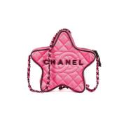 Chanel Vintage Pre-owned Canvas axelremsvskor Pink, Dam